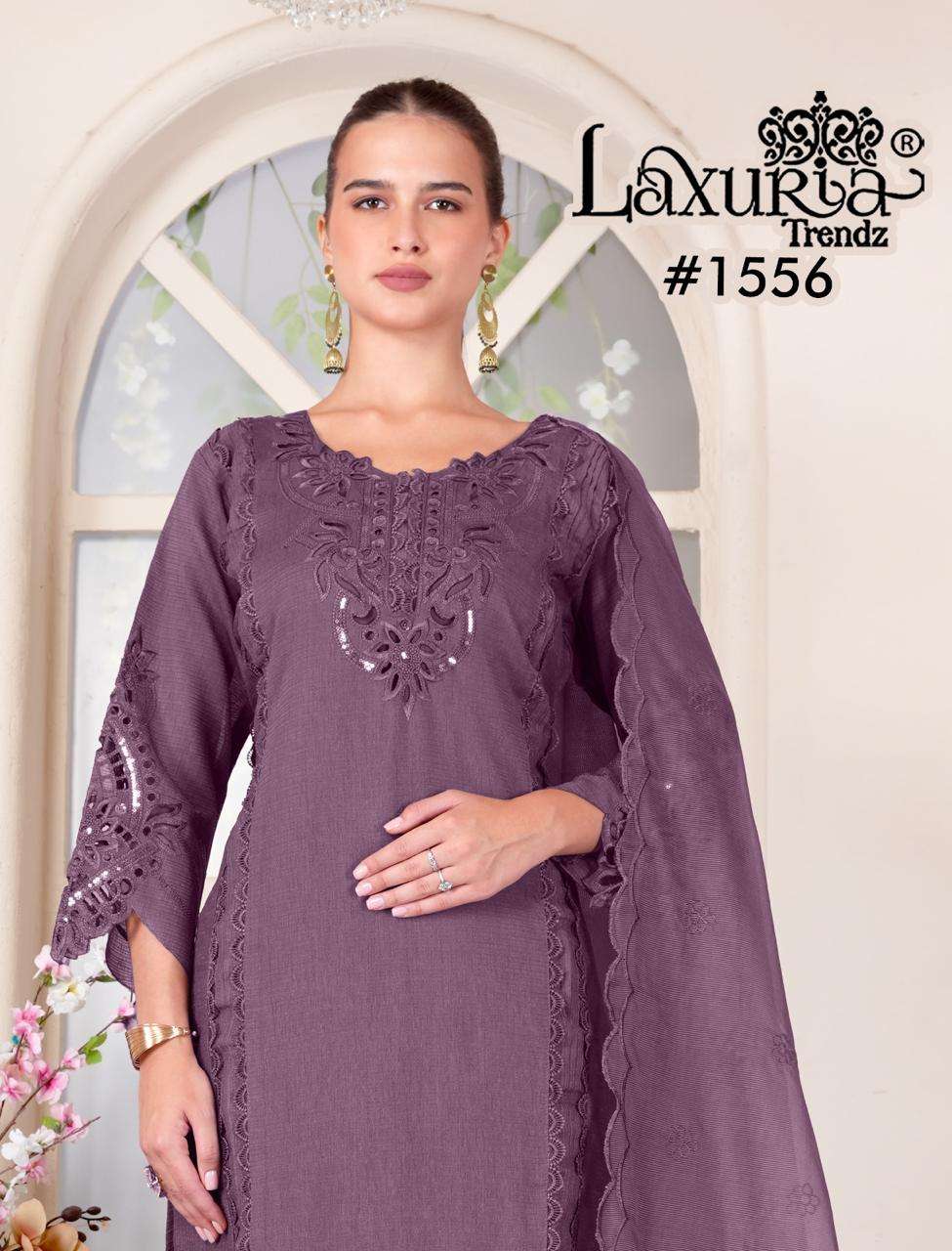 D No 1556 by Laxuria Trendz Kurti collection manufacturer Surat 