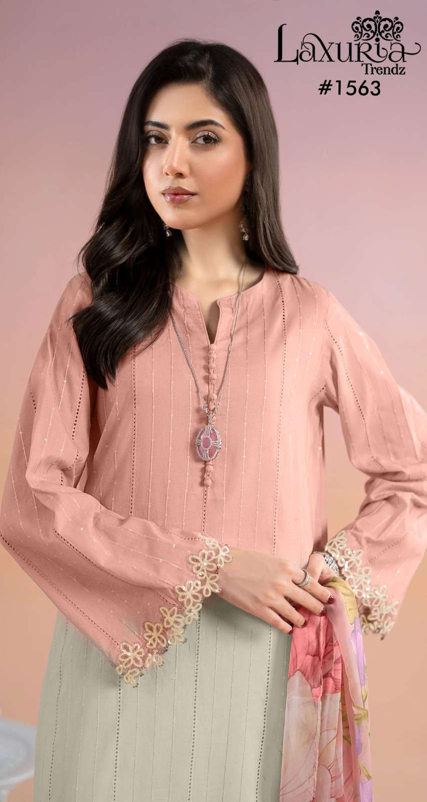   D No 1563 by Laxuria Trendz Kurti collection manufacturer Surat 