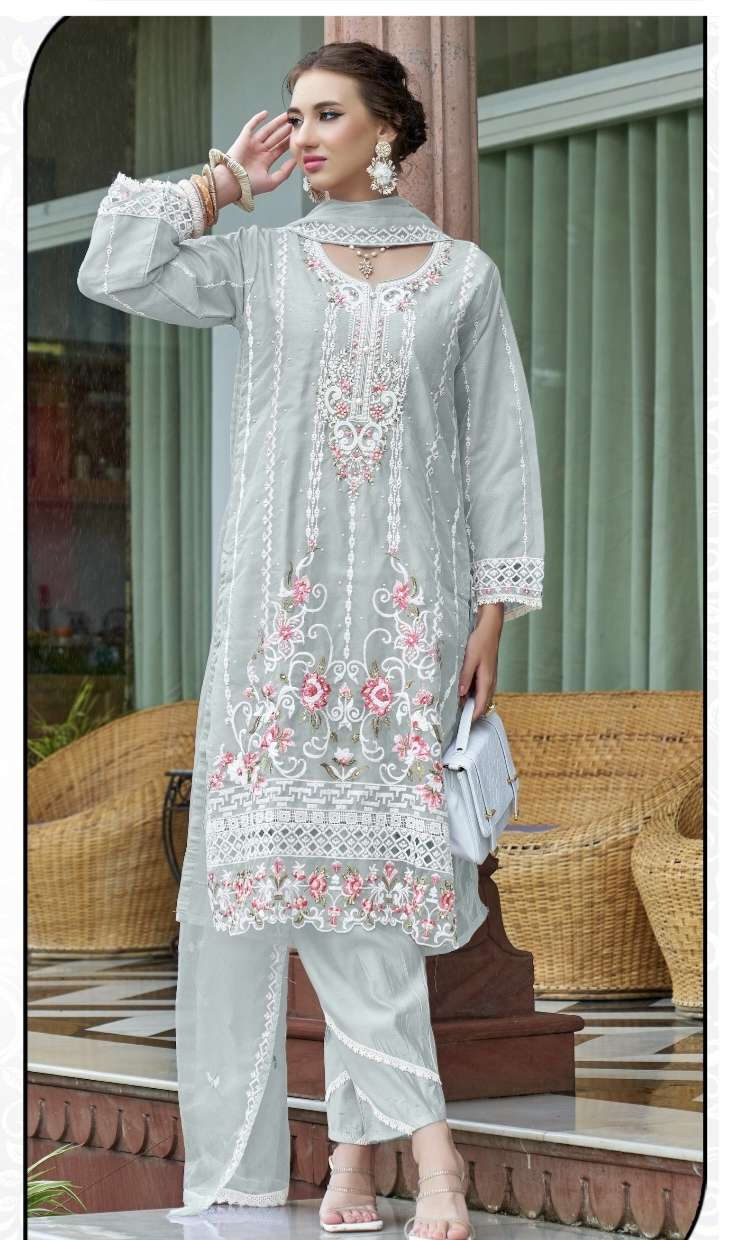 D NO  1984 ROSEMEEN by FEPIC ORGANZA suit collection manufacturer Surat 