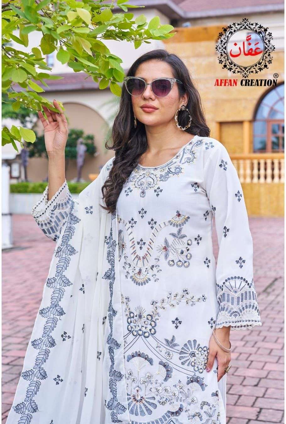 D NO  9052 by AFFAN CREATION suit collection manufacturer Surat 