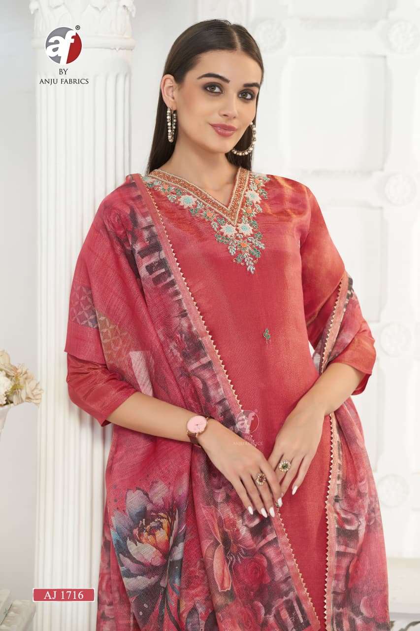 D NO AJ 1716 by Anju fabric  Kurti collection manufacturer Surat 