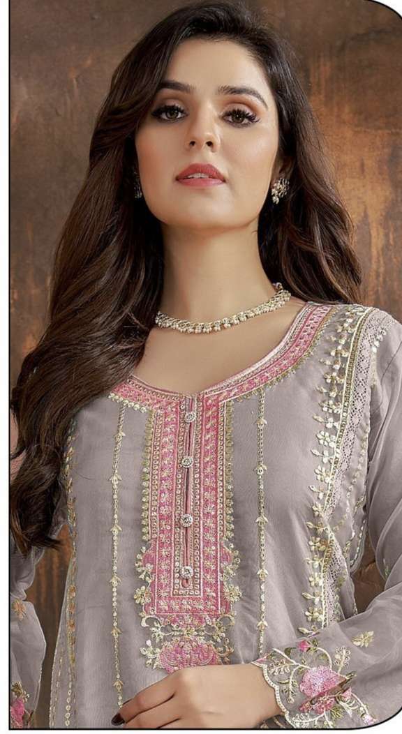 D NO C 1623 ROSEMEEN by FEPIC ORGANZA suit collection manufacturer Surat 