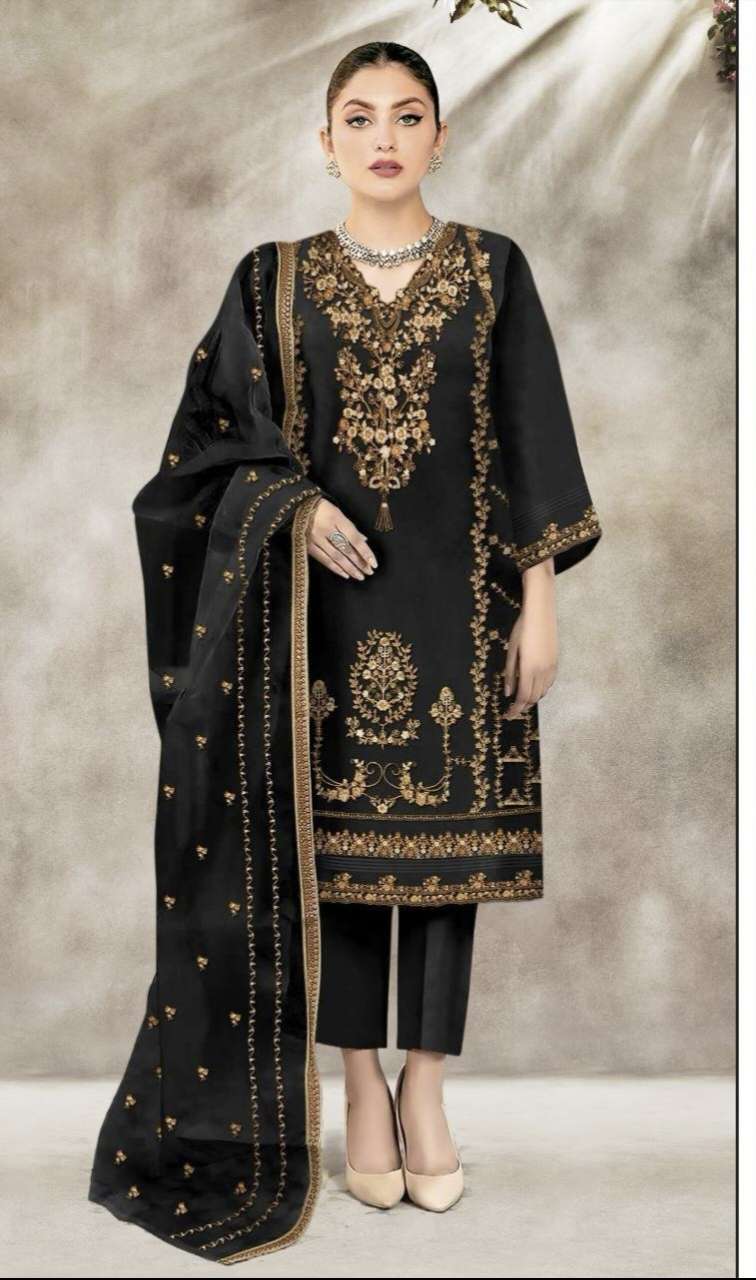 D NO D 5420 ROSEMEEN By FEPIC ORGANZA suit collection manufacturer Surat 