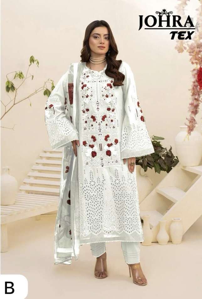 D NO JT 179 B C by JOHRA TEX CAMBRIC COTTON suit collection manufacturer Surat 