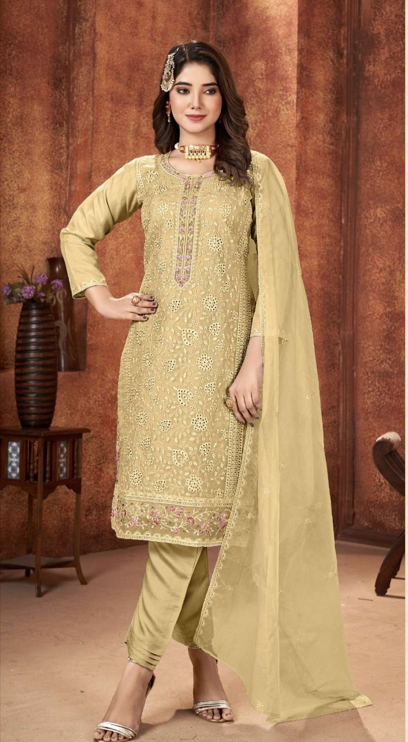 D NO S 238 A TO D By SERINE ORGANZA suit collection manufacturer Surat 
