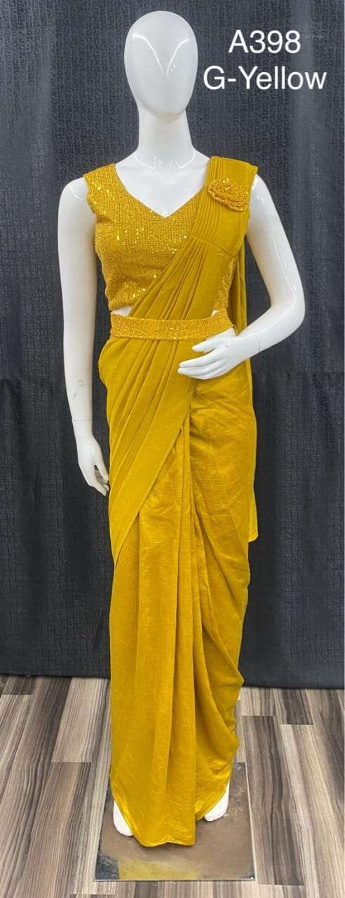 DESIGN NO A398 READY TO WEAR SAREE collection  Manufacturer Surat 