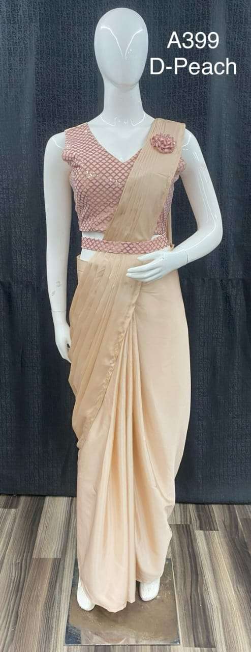 DESIGN NO A399 READY TO WEAR SAREE collection manufacturer Surat 