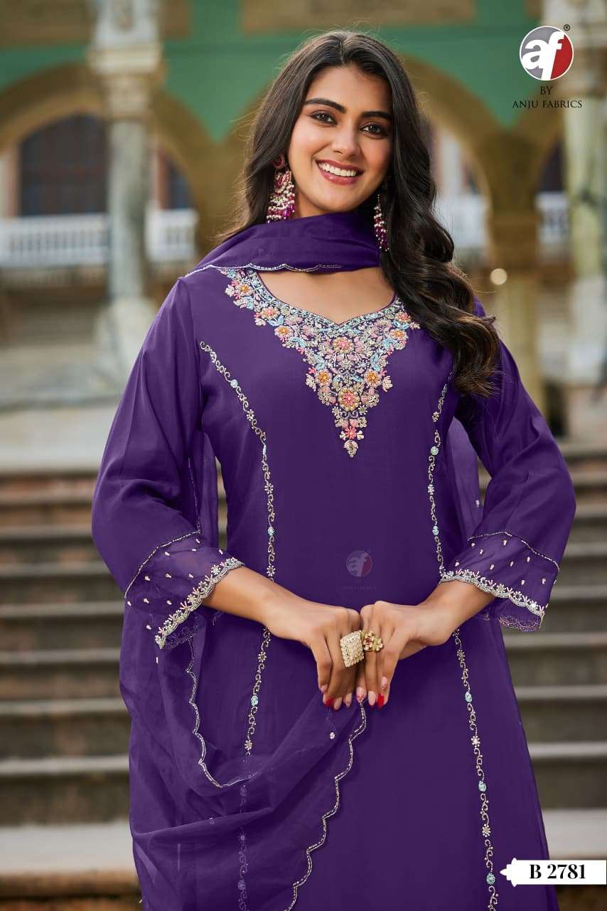 Design No  B 2781 2782 2783 by Anju fabric kurti collection manufacturer Surat 