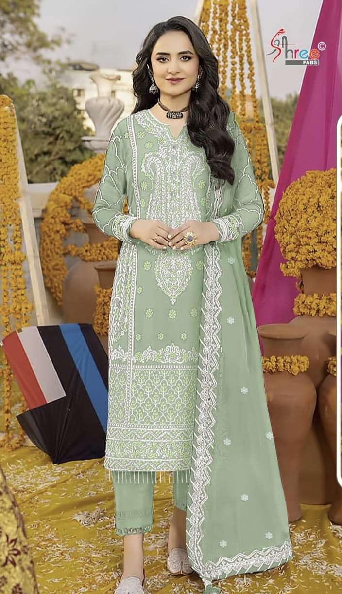 DESIGN NO K 5086 colour By shree fabs suit collection manufacturer Surat 