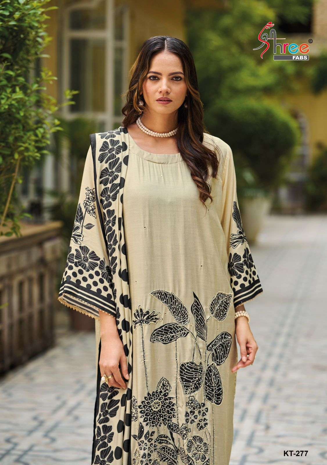 DESIGN NO KT 277 by  shree fab Pure viscose suit collection manufacturer Surat 