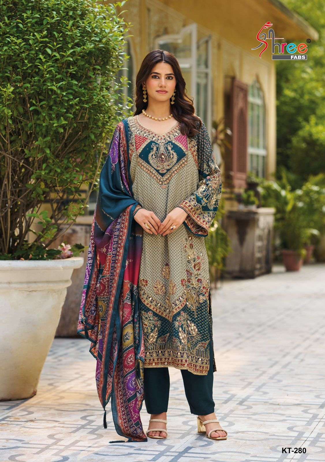 DESIGN NO KT 281 by shree fab suit collection manufacturer Surat 
