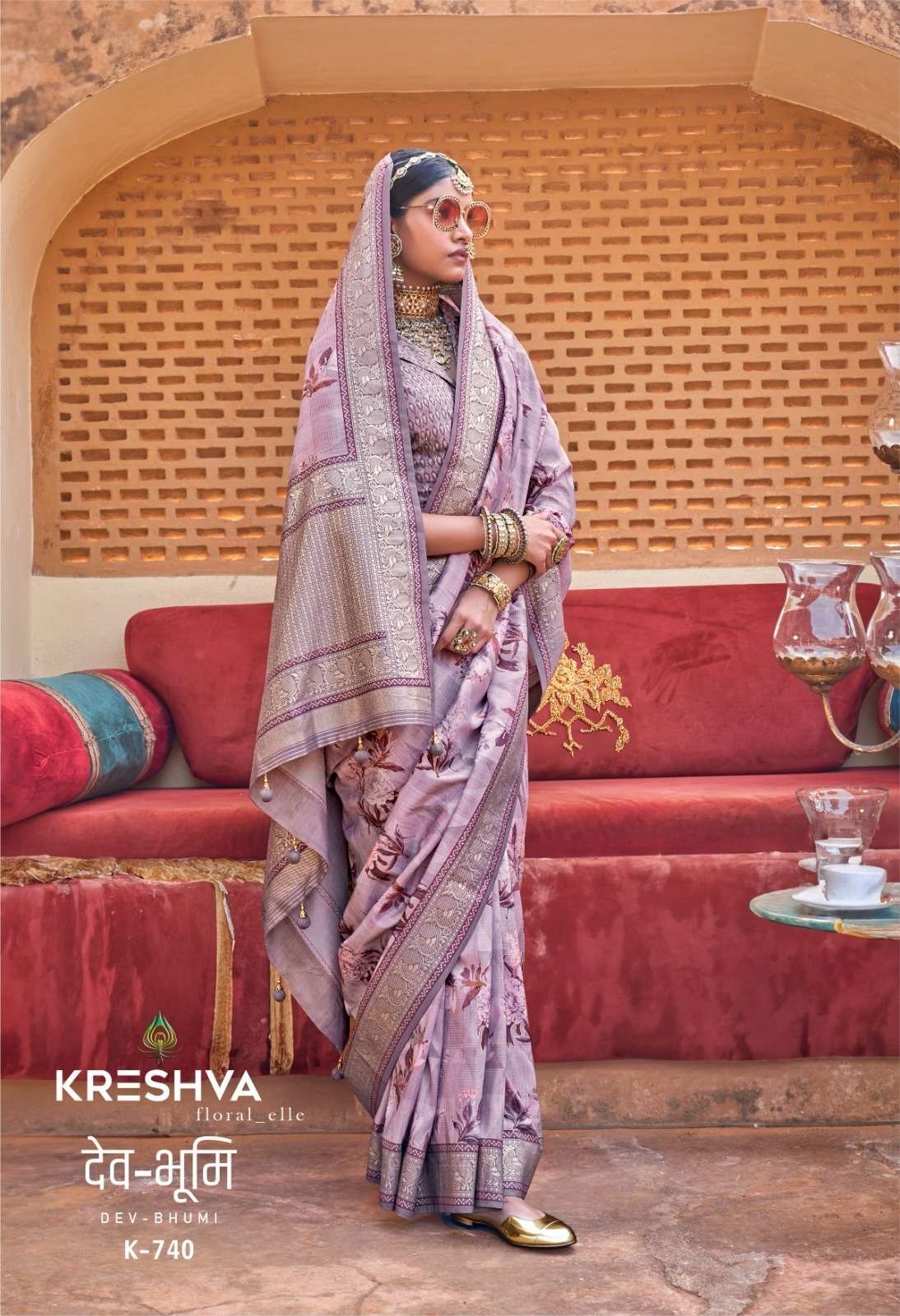 Dev Bhumi Series 737 to 746 By Kreshva saree collection manufacturer Surat 