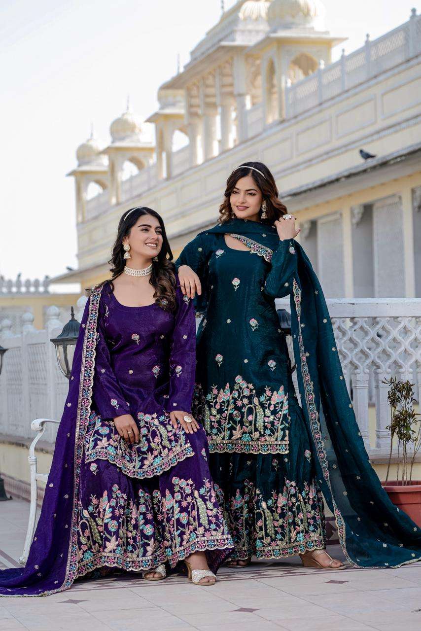 EXCLUSIVE  KURTI PLAZZO DUPATTA collection manufacturer Surat 