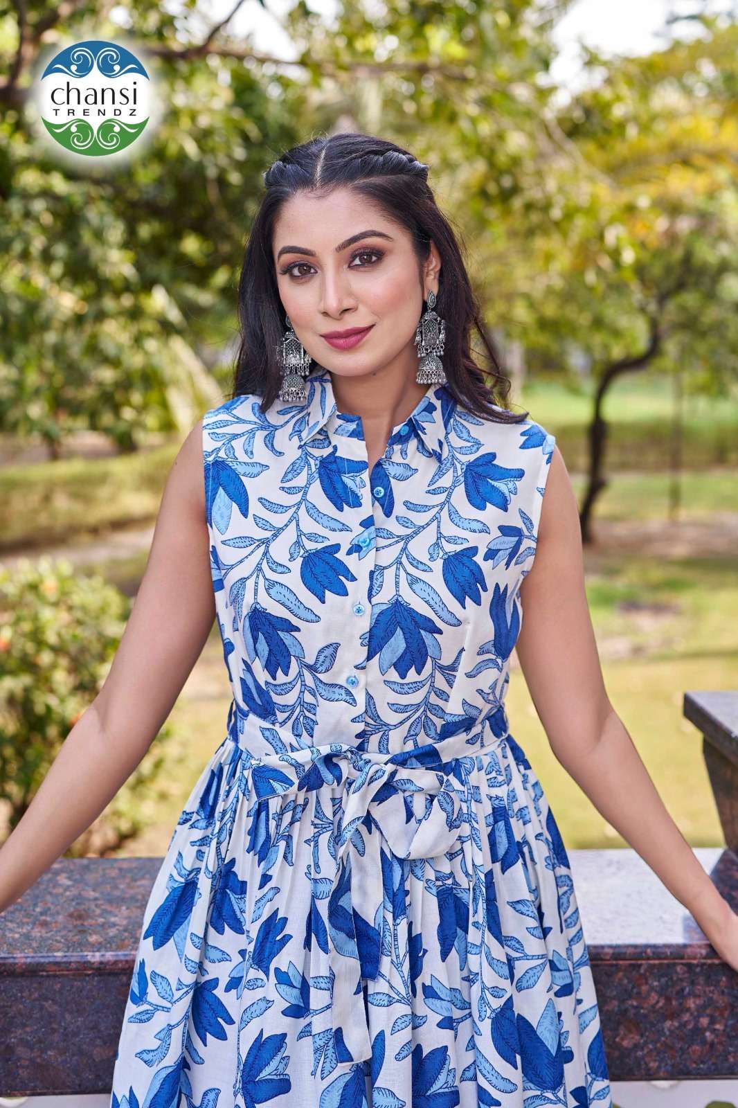 KAMALA by Chansi Trendz Poly Cotton gown collection manufacturer Surat 