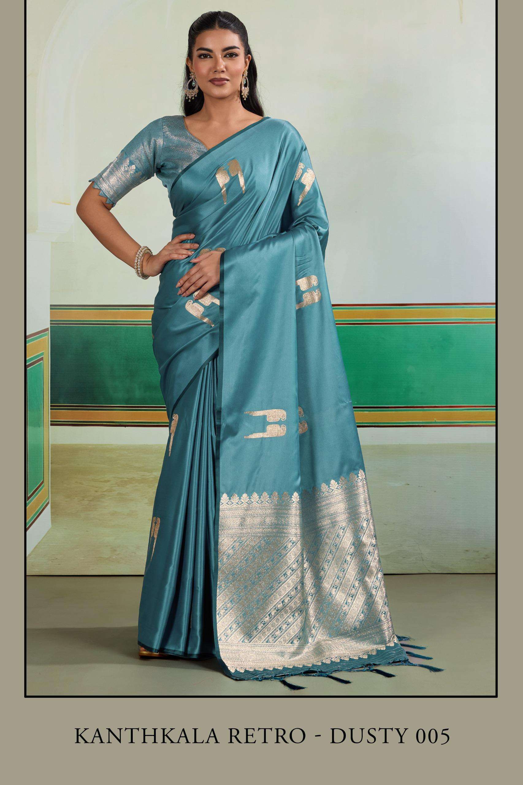KANTHKALA RETRO DUSTY Saree collection manufacturer Surat 