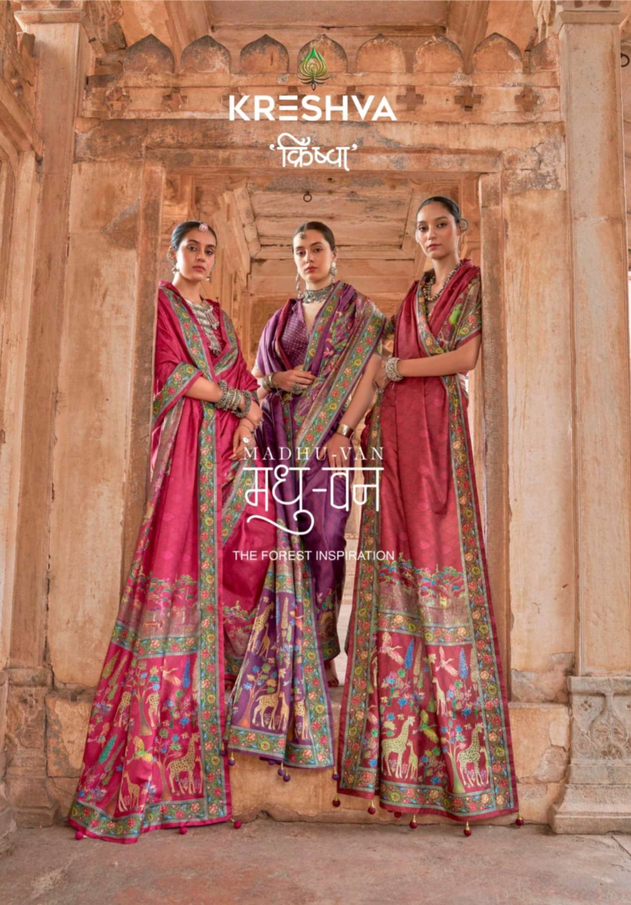 Madhuvan Series 4066 4071 by Kreshva saree collection manufacturer Surat 