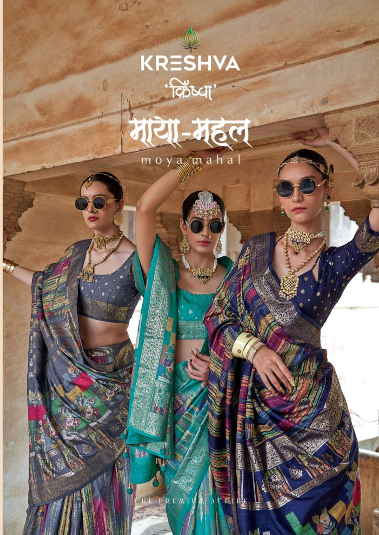 Maya Mahal Series 4072 TO 4077 by Kreshva saree collection manufacturer Surat 