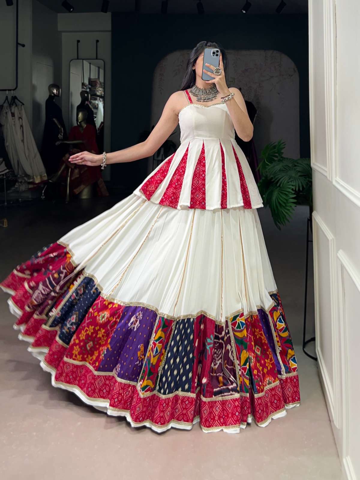 Navratri Collection white lehenga collection manufacturer Surat 