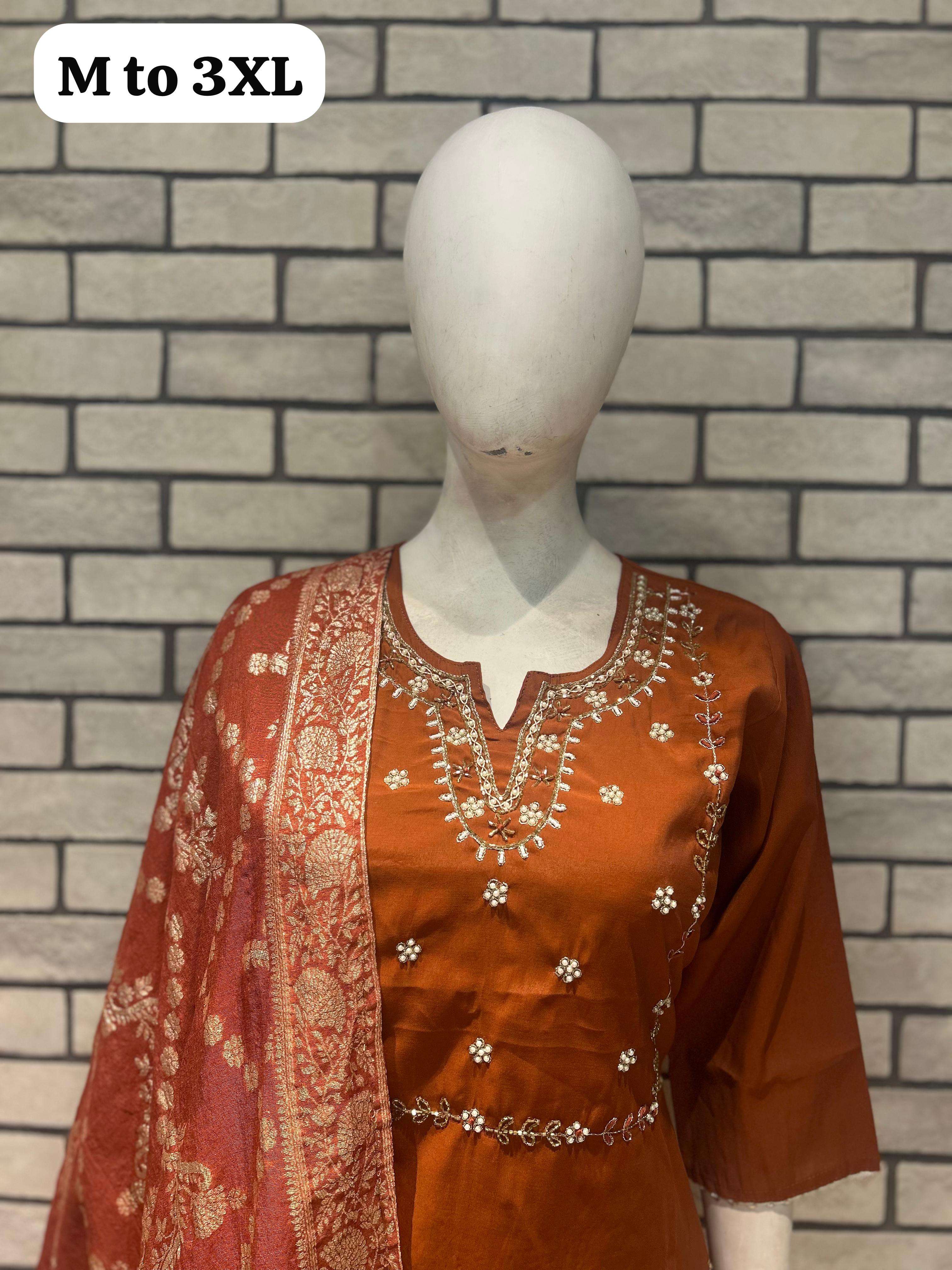 Premium Roman Silk Kurti collection manufacturer Surat 