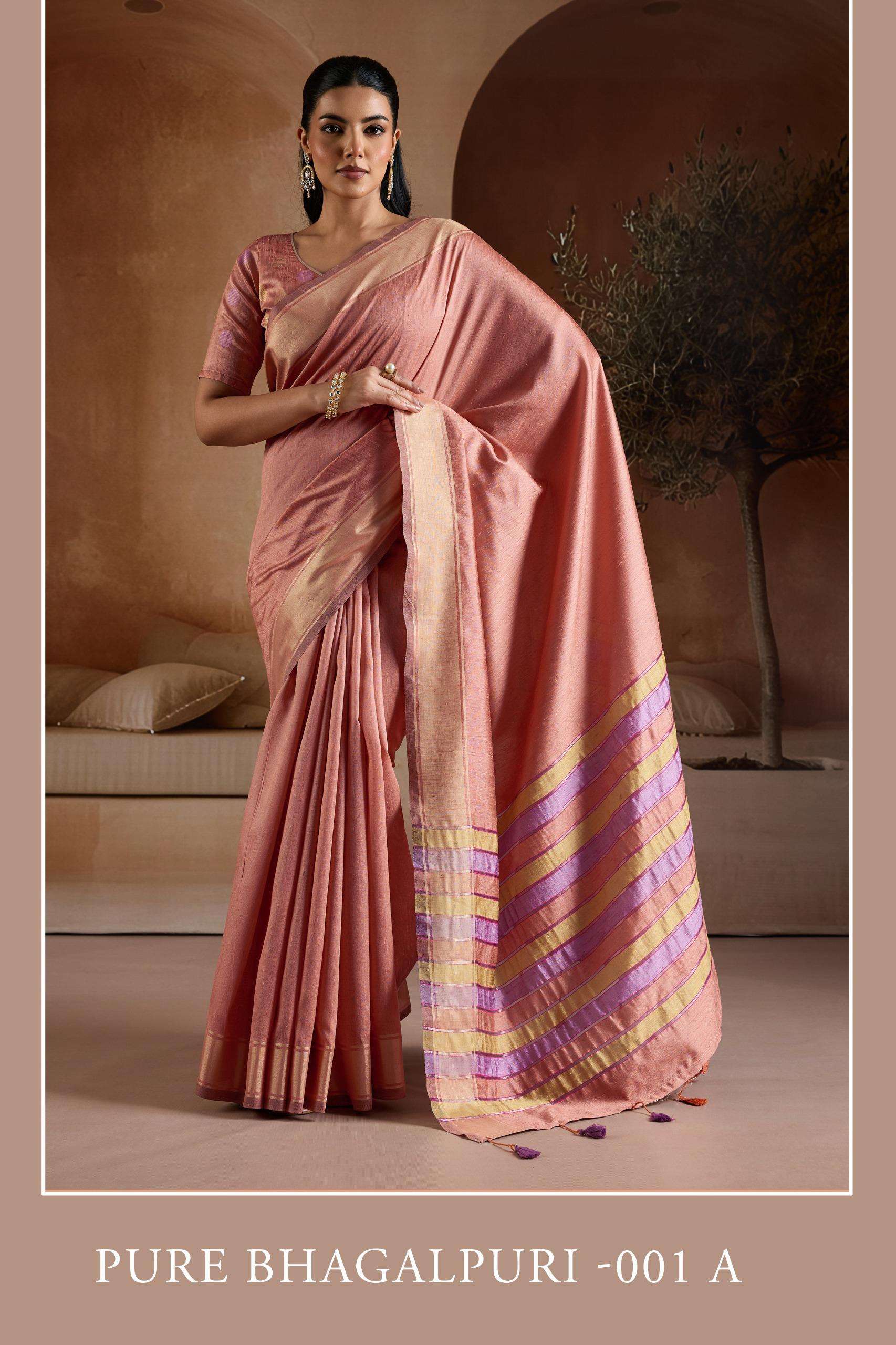 Pure Bhagalpuri Series 001A 001G by Rajtex  Saree collection manufacturer Surat 