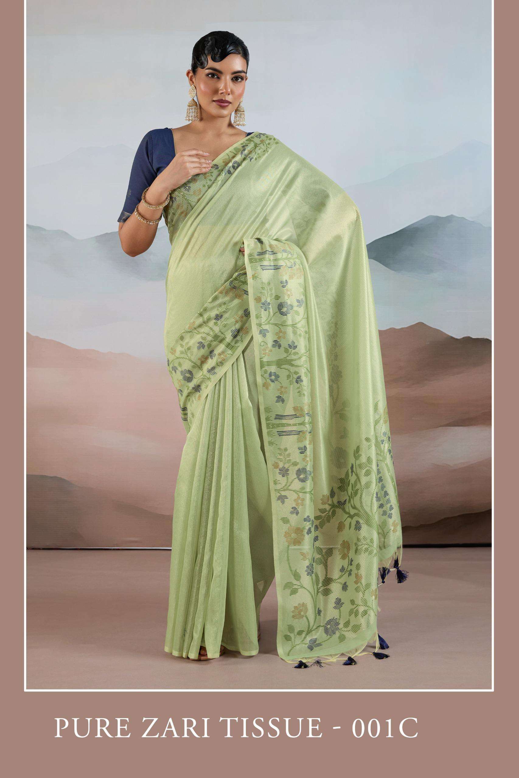 Pure Zari Tissue Series 001A to 001E by Rajtex Saree collection manufacturer Surat 