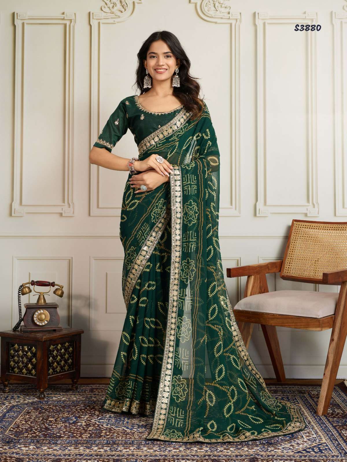 ROOP SUNDARI BANDHANI saree collection manufacturer Surat 