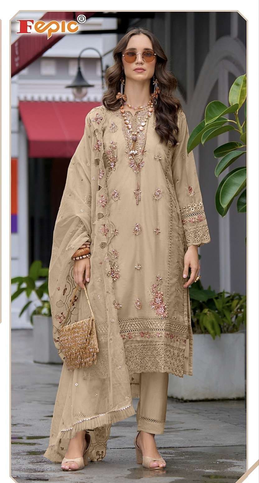 ROSEMEEN D NO1376  By FEPIC ORGANZA suit collection manufacturer Surat 