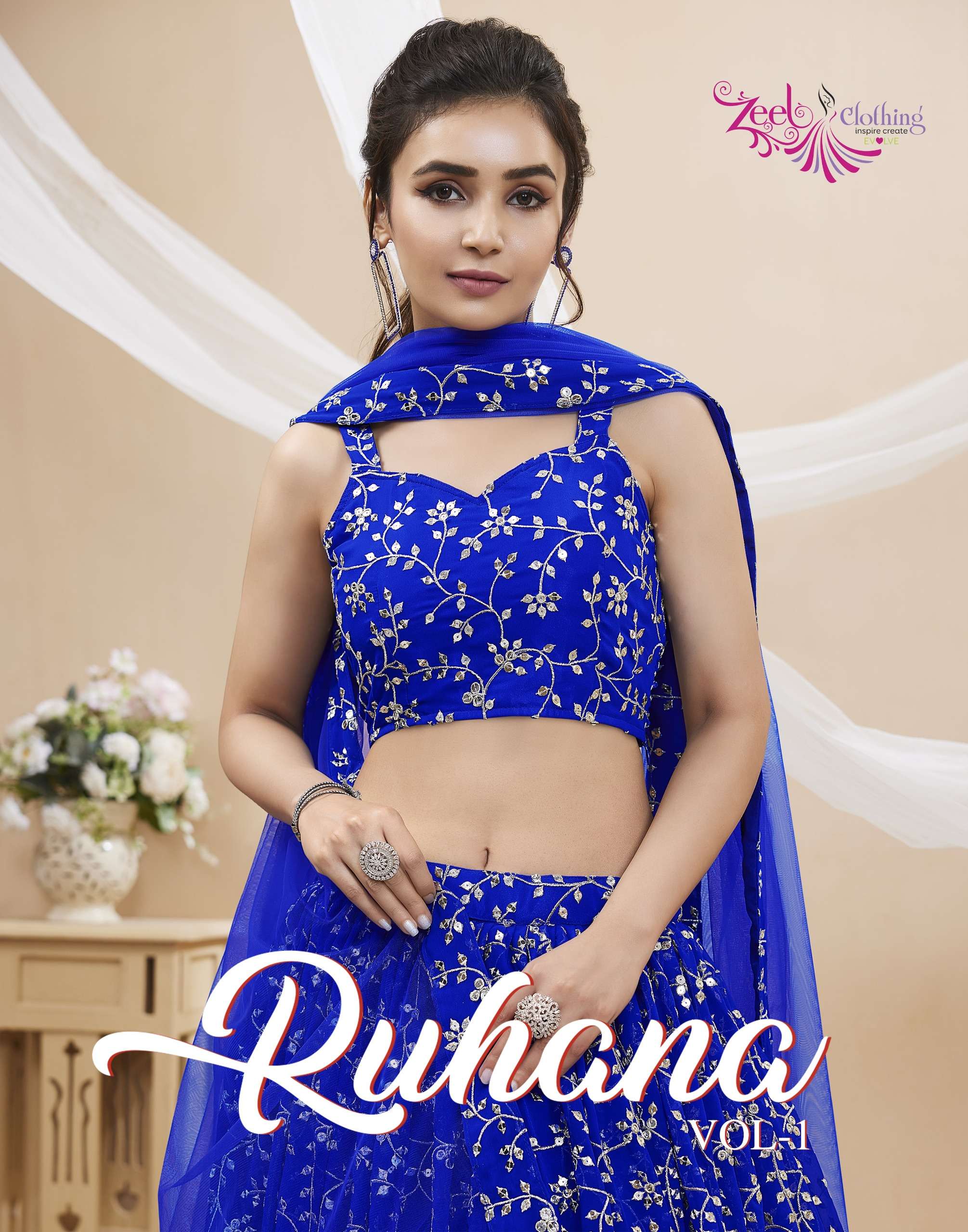 Ruhana Vol 1 by Zeel Clothing lehenga collection manufacturer Surat 