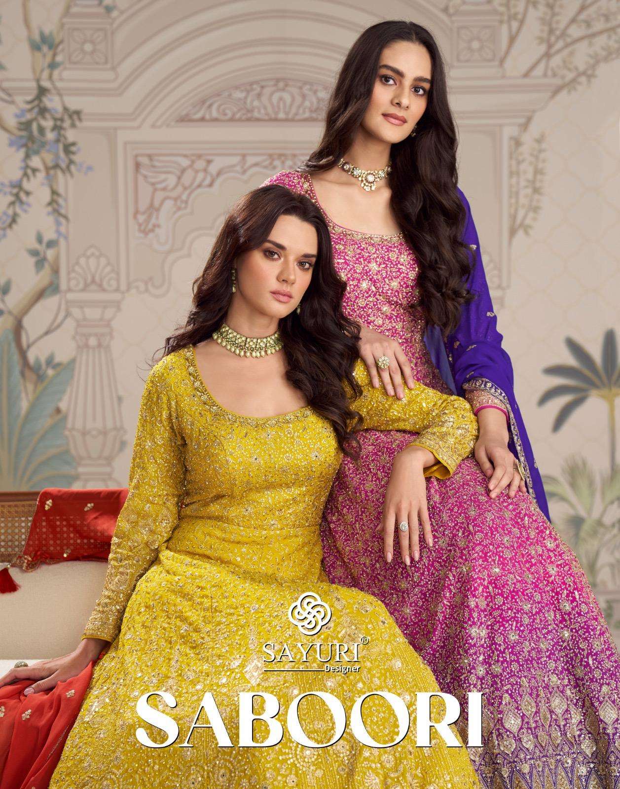 SABOORI by SAYURI DESIGNER gown collection manufacturer Surat 