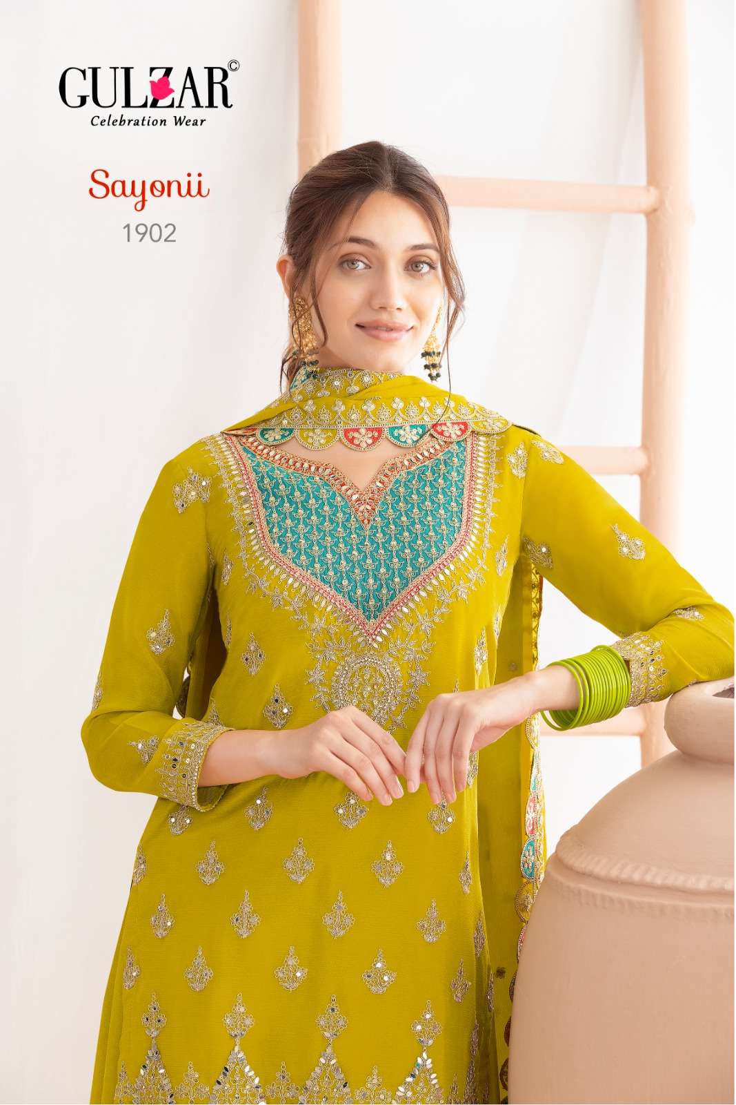 Sayonii  Design No 1901 1903 by Gulzar suit collection manufacturer Surat 