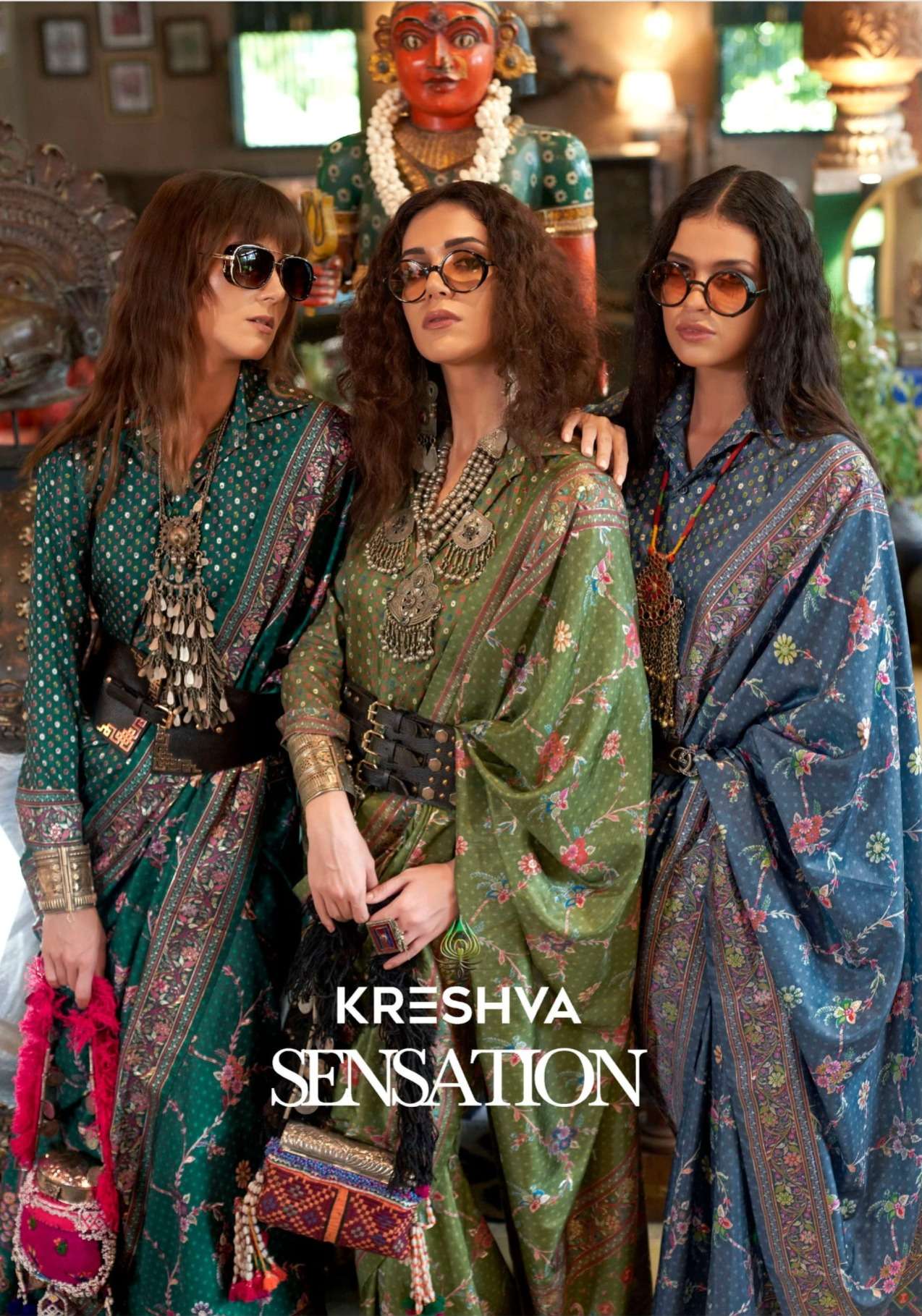 Sensation Series 4197 To 4202 by Kreshva saree collection manufacturer Surat 