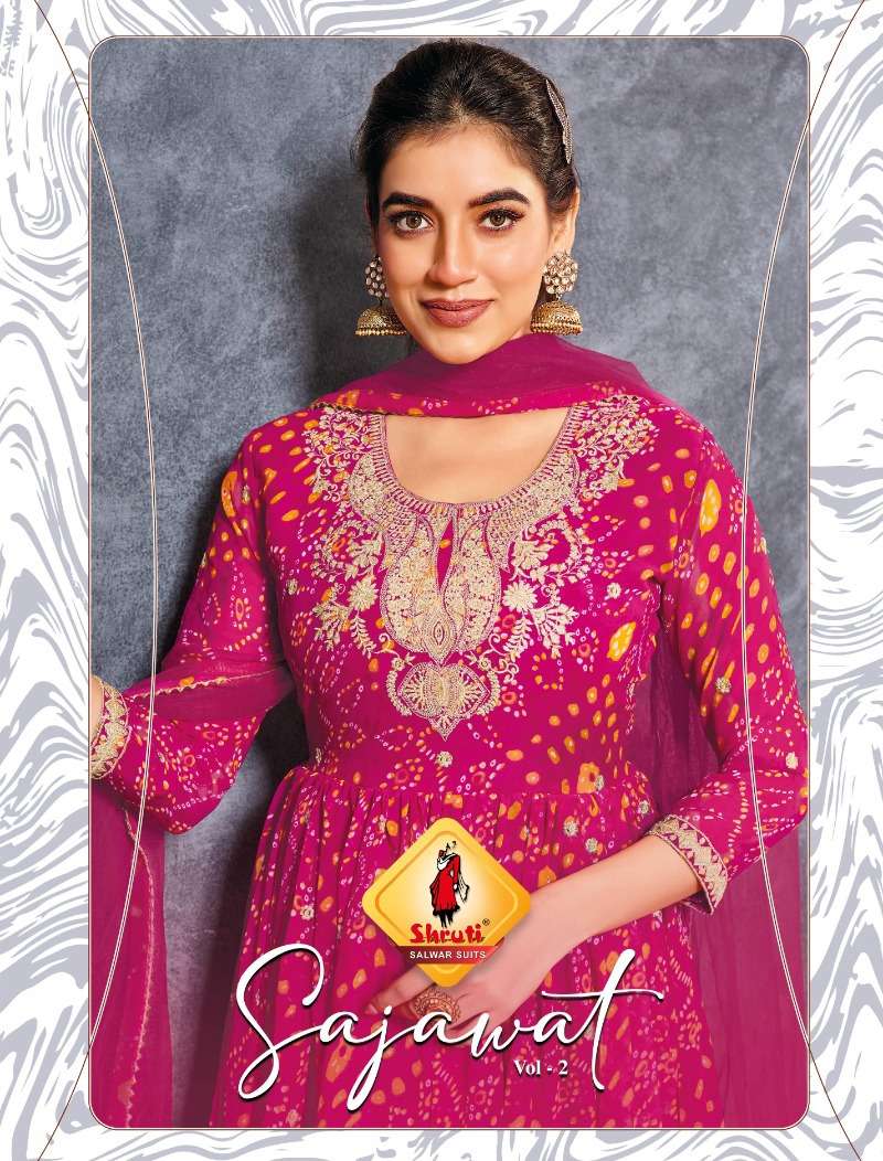 SHRUTI DESIGNER GOWN WITH DUPPATTA collection manufacturer Surat 