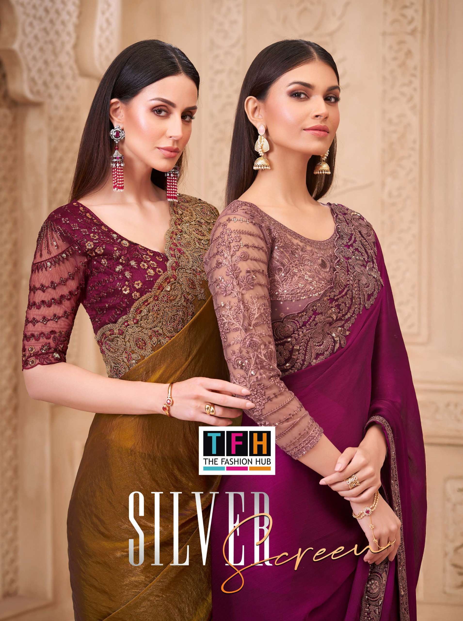 Silver Screen 22 Series 32001 to 32018 by TFH Saree collection manufacturer Surat 