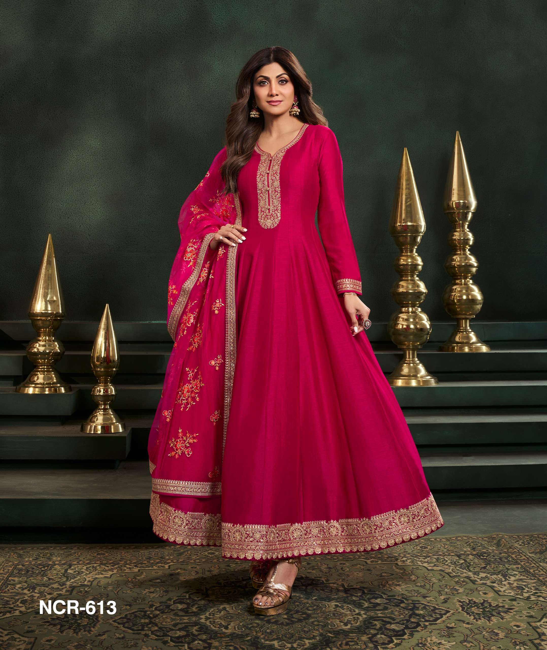VATSAM Design Numbers NCR 613 NCR 614  NCR 615 NCR 616 NCR gown COLLECTION Manufacturer Surat 