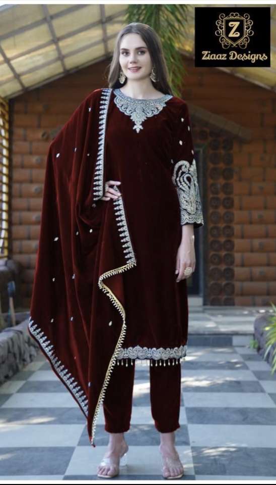 code 734A and B by Ziaaz Designs suit collection manufacturer Surat 