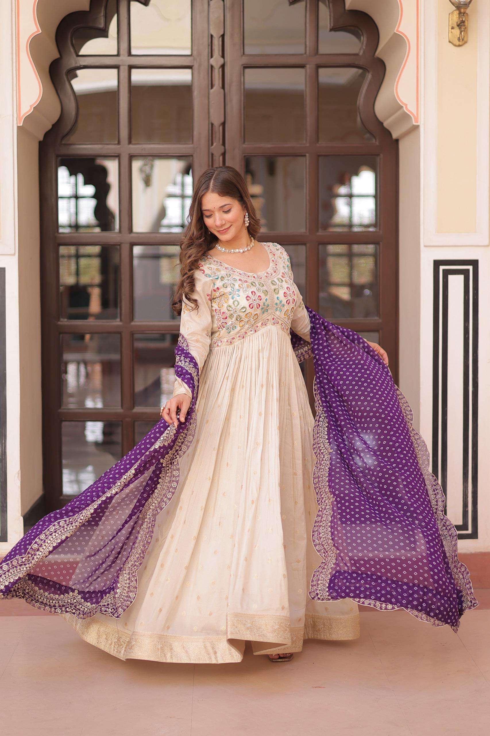Code LW 9249 GOWN DUPATTA COLLECTIONS manufacturer Surat   