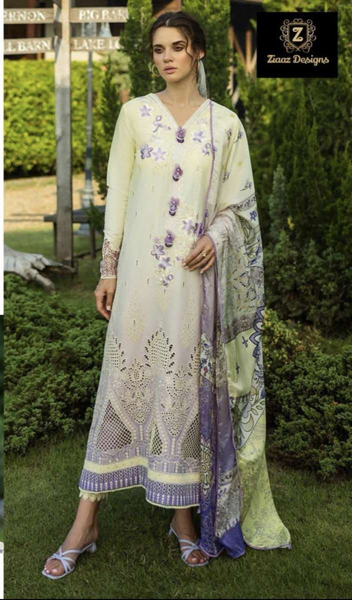 Codes 889 by Ziaaz Design Cambric cotton suit collection manufacturer Surat 