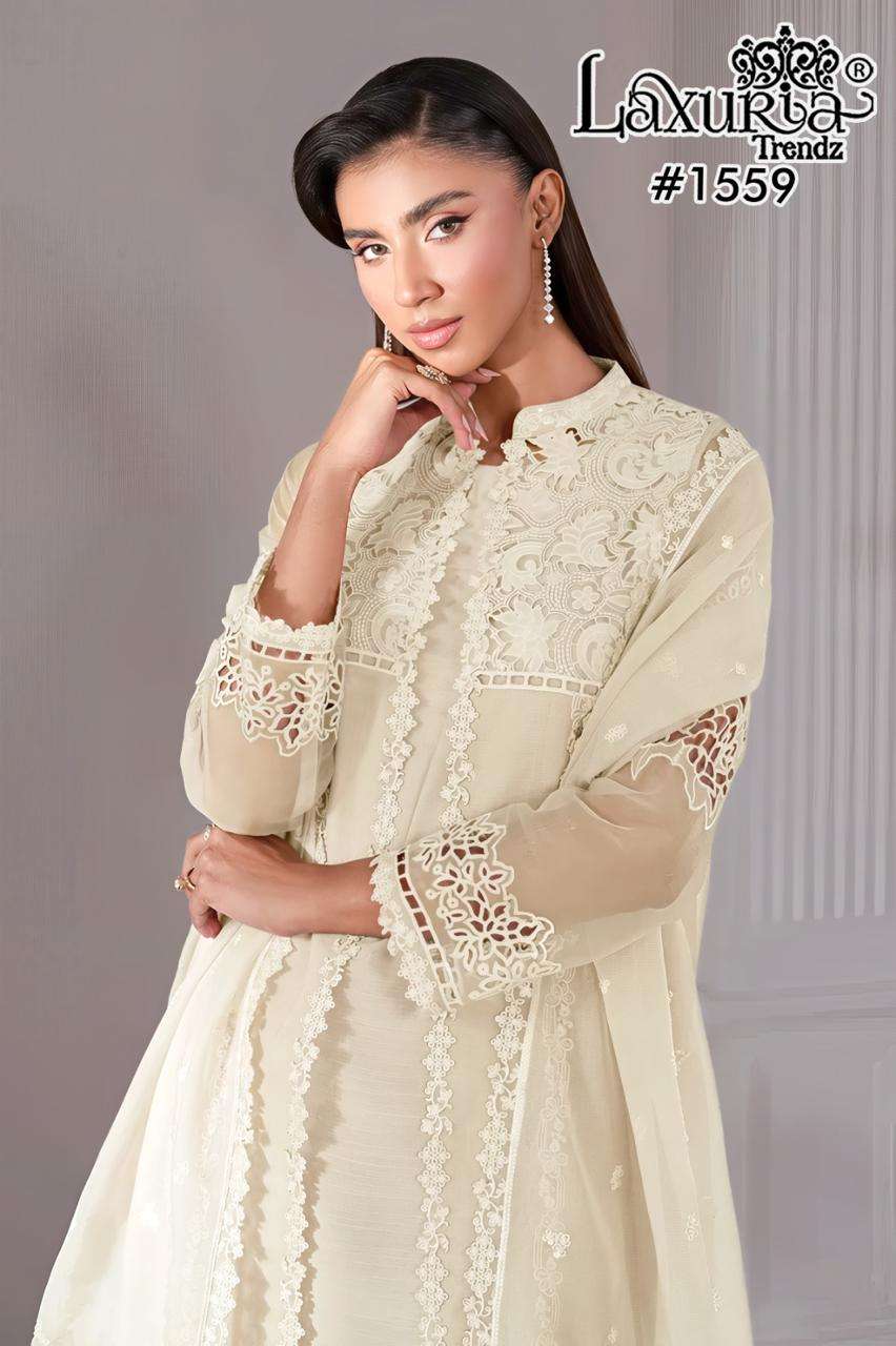 D No 1559 by Laxuria Trendz kurti collection manufacturer Surat 