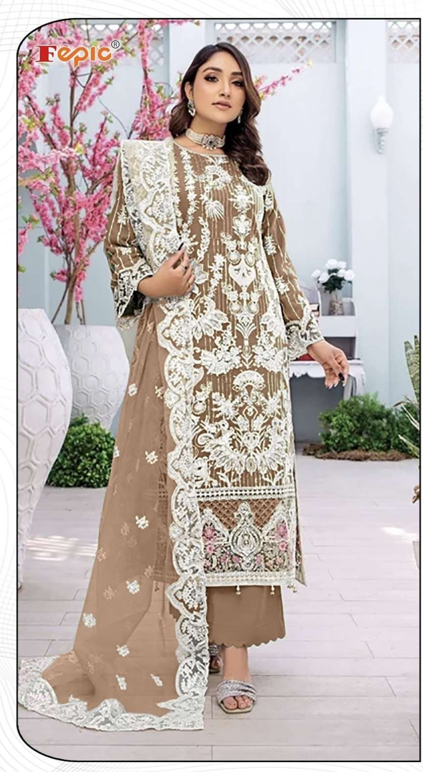 D NO 1761 ROSEMEEN By FEPIC ORGANZA suit collection manufacturer Surat 