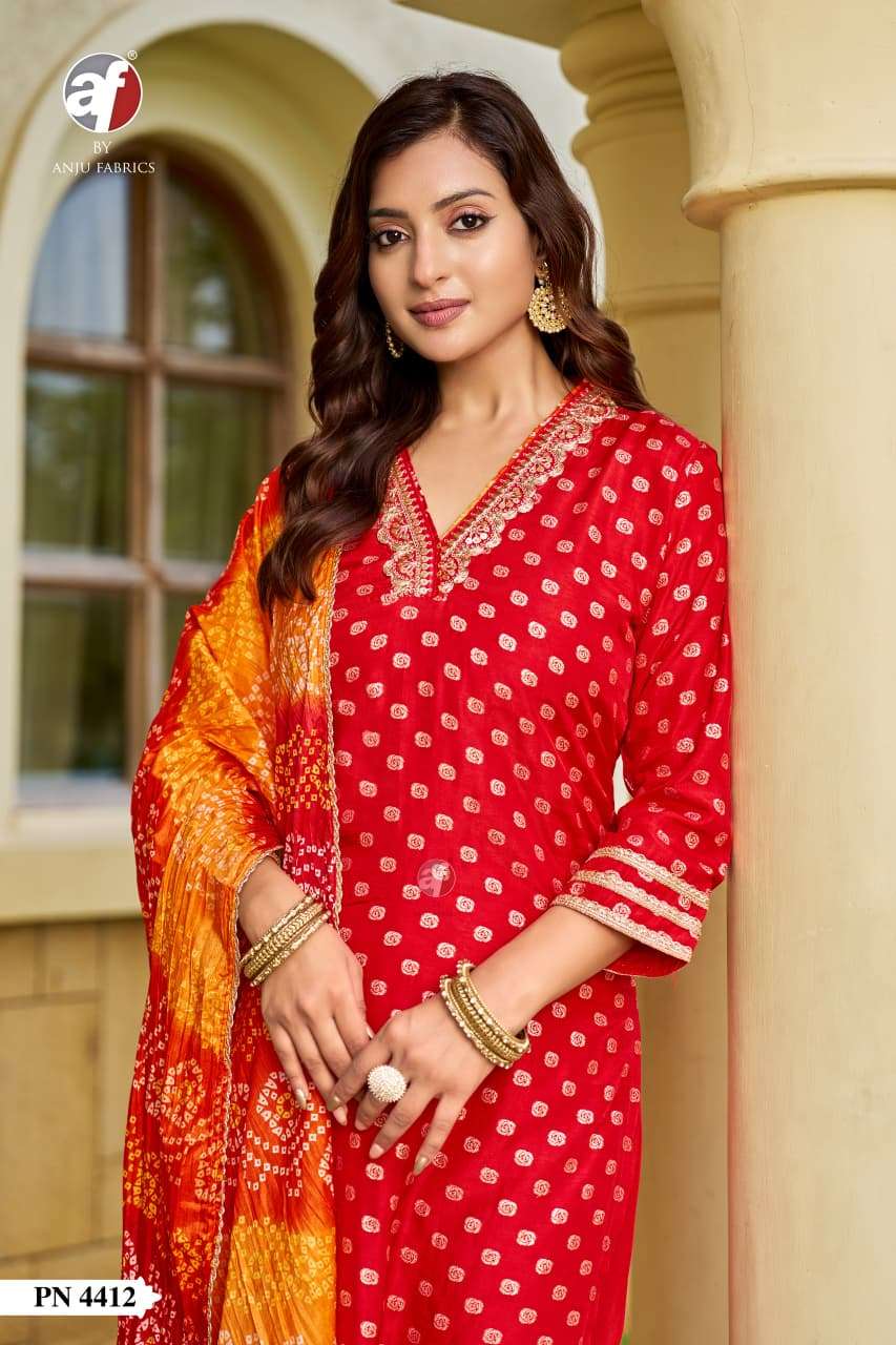 D NO PN 4412 4411 4413 By Anju fabric kurti collection manufacturers surat 