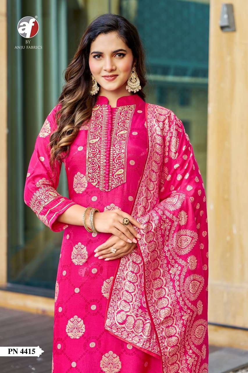 D NO PN 4415 14 by Anju fabric kurti collection manufacturer Surat 