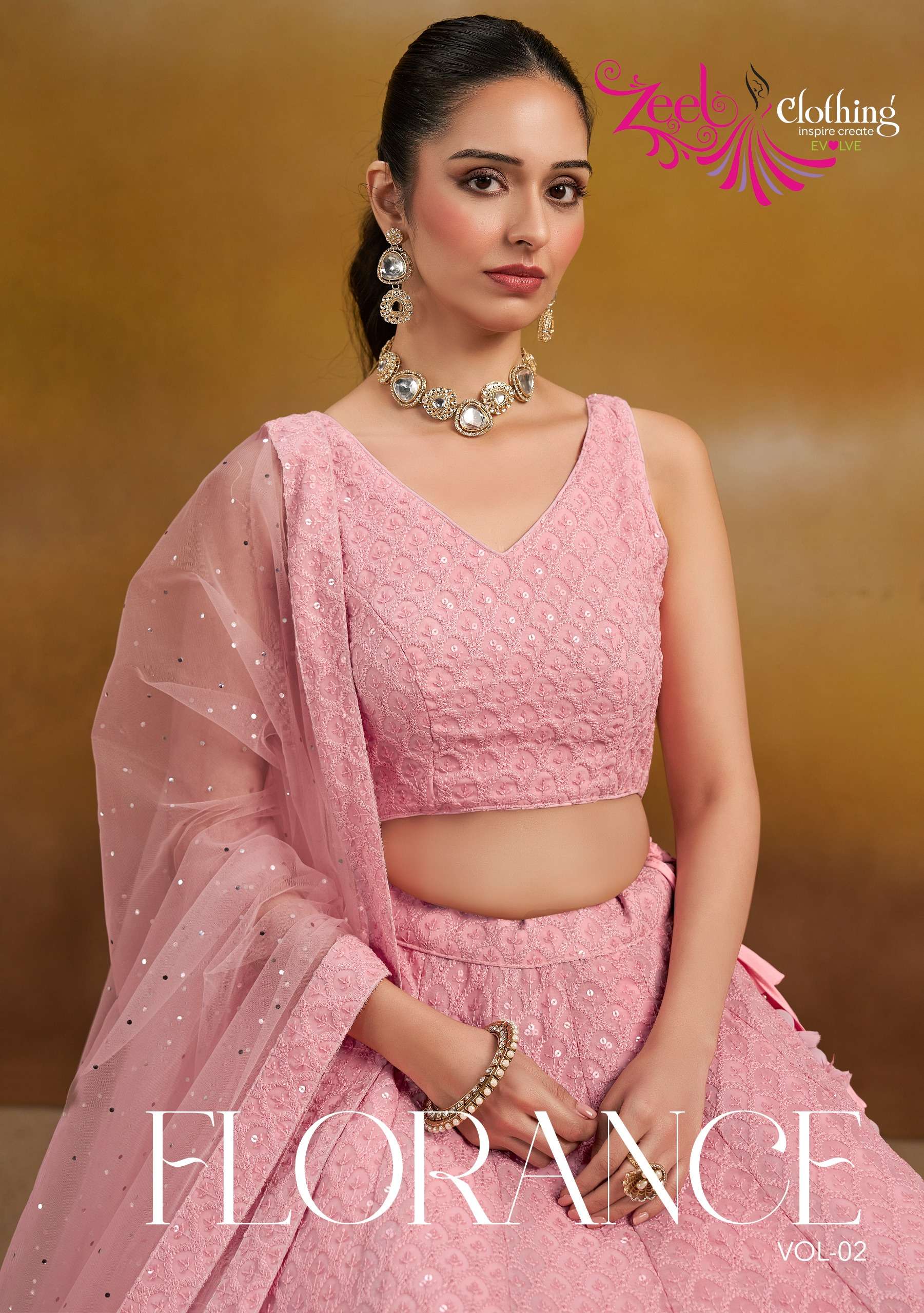 Florance Vol 2 by Zeel Clothing lehenga collection manufacturer Surat 