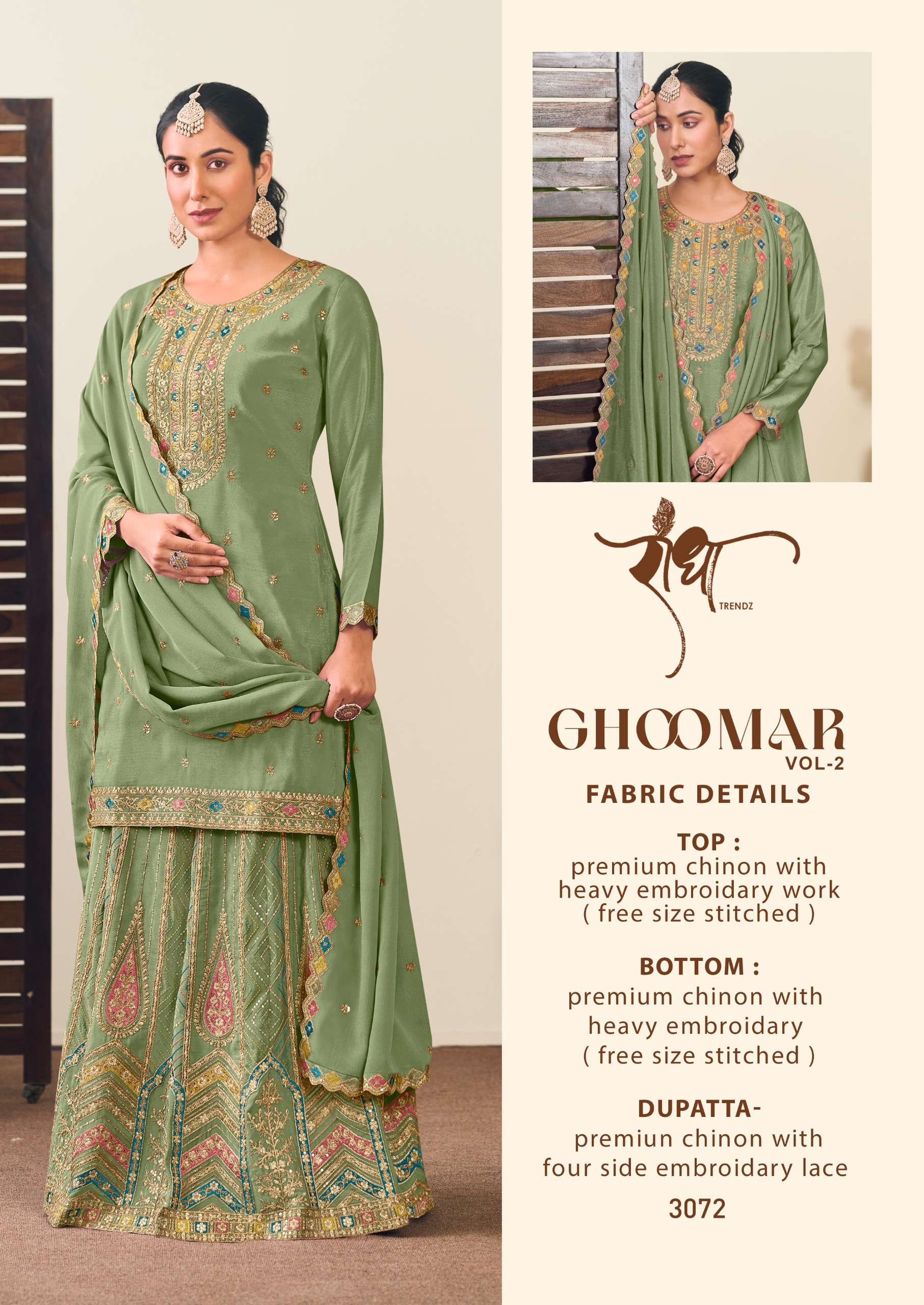 GHOOMAR  vol 2 by RADHA TRENDZ suit collection manufacturer 