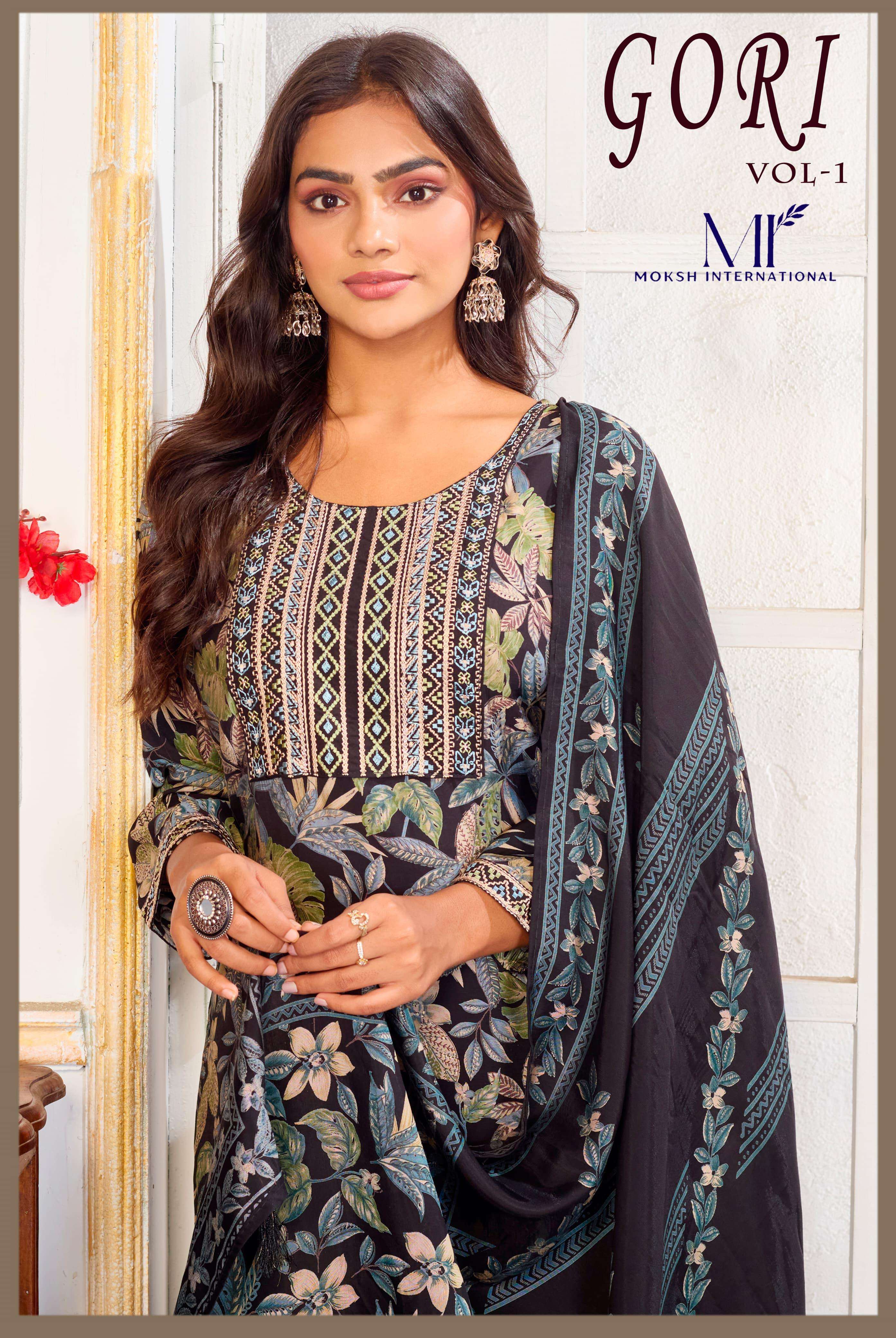 GORI VOL 1 by MOKSH INTERNATIONAL kurti collection manufacturer Surat 