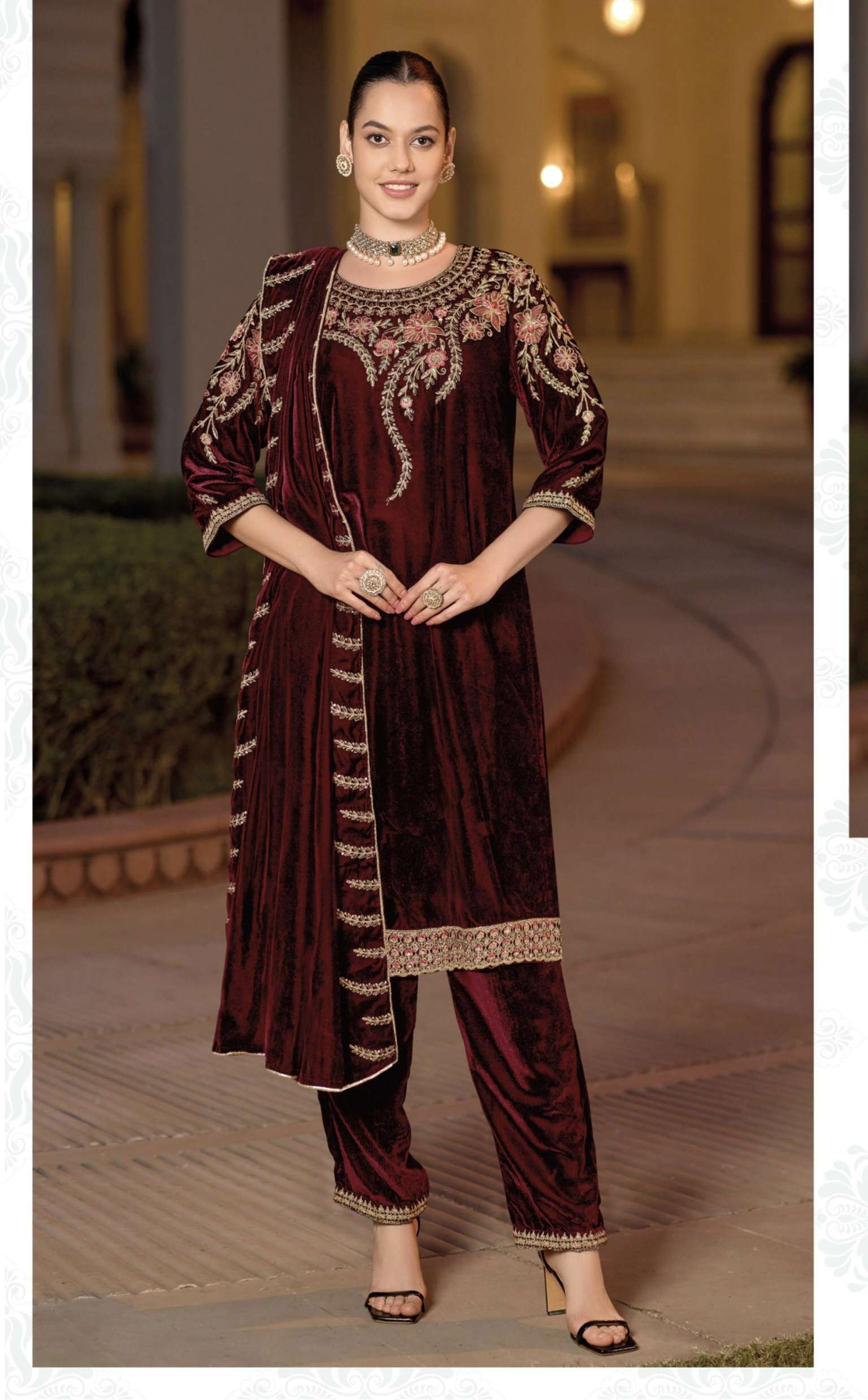 MARIA B Velevt 24 DESIGN NO 32218  by  DEEPSY SUITS collection manufacturer Surat 