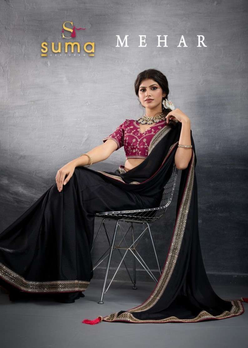 Mehar 1 Series 10001 To 10008 by Suma designer Saree collection manufacturer Surat 