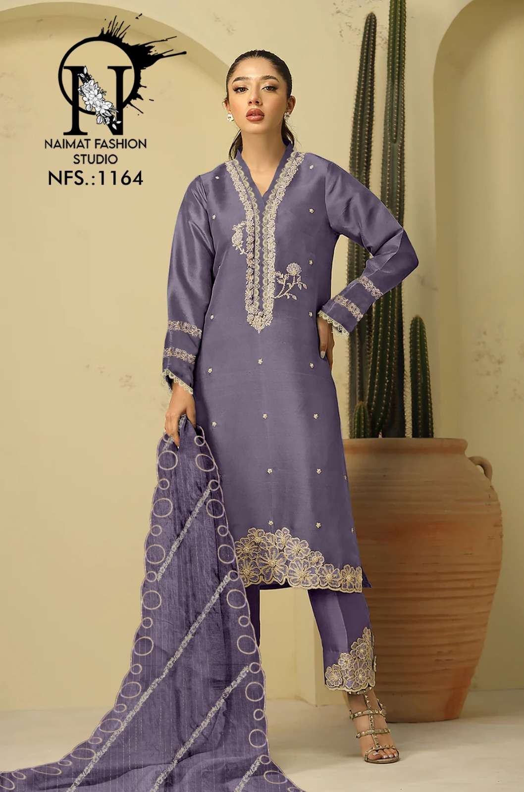 NFS 1164 by Naimat Fashoin suit collection manufacturer Surat  