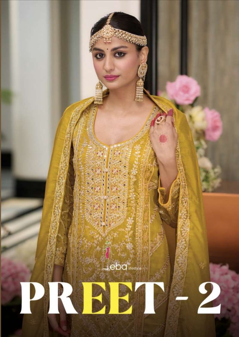 Preet  2 by eba lifestyle hevey silk suit collection manufacturer Surat    