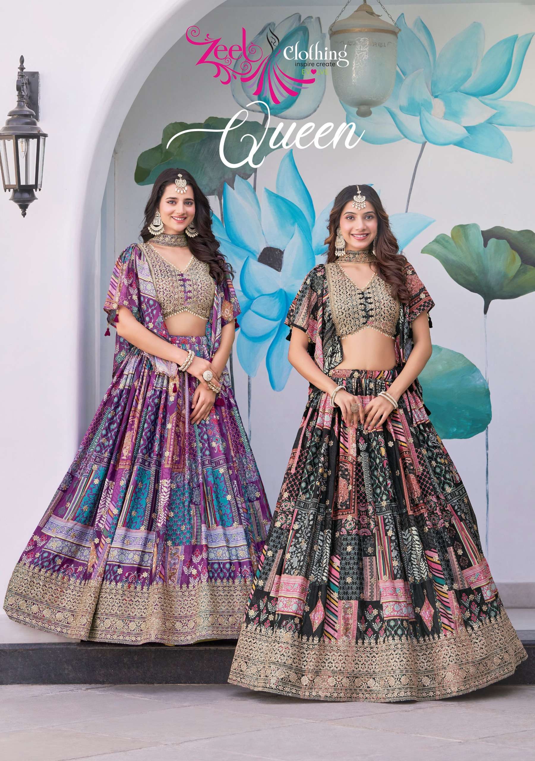 QUEEN by Zeel Clothing lehenga collection manufacturer Surat 