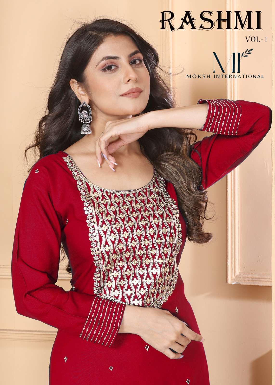 Rashmi Vol 1 by MOKSH INTERNATIONAL kurti collection manufacturer Surat 